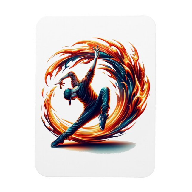 Breakdance Street Fire with Urban Energy Magnet (Vertikal)