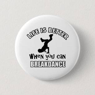 Breakdance Tanzentwürfe Button
