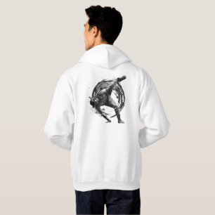 Breakdance Urban Style Monochrome Motion Art Hoodie