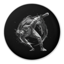 Breakdance Urban Style Monochrome Motion Art Keramikknauf