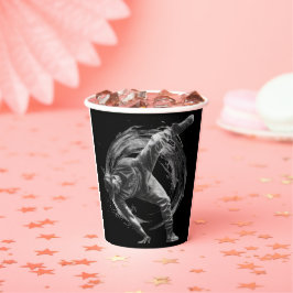 Breakdance Urban Style Monochrome Motion Art Pappbecher