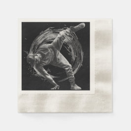 Breakdance Urban Style Monochrome Motion Art Serviette
