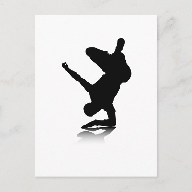 Breakdancer (auf Ellenbogen) Postkarte (Vorderseite)