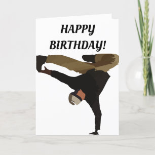 BREAKDANCER BIRTHDAY CARD DANKESKARTE
