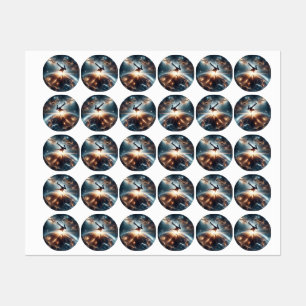 Breakdancer in action, Ai, Action in der Galaxie Etiketten