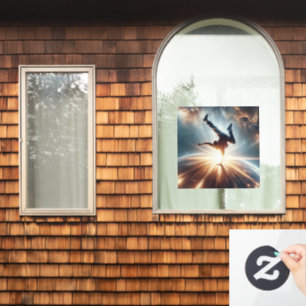 Breakdancer in action, Ai, Action in der Galaxie Fensteraufkleber