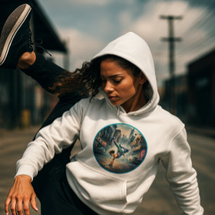 Breakdancer Women in Action New Yorker Silhouette Hoodie