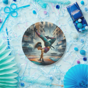 Breakdancer Women in Action New Yorker Silhouette Pappteller