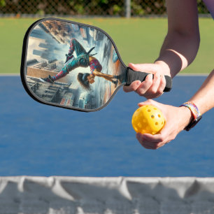 Breakdancer Women in Action New Yorker Silhouette Pickleball Schläger