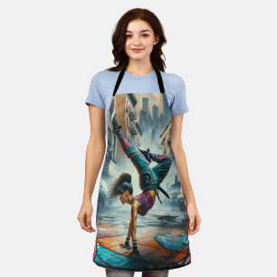 Breakdancer Women in Action New Yorker Silhouette Schürze