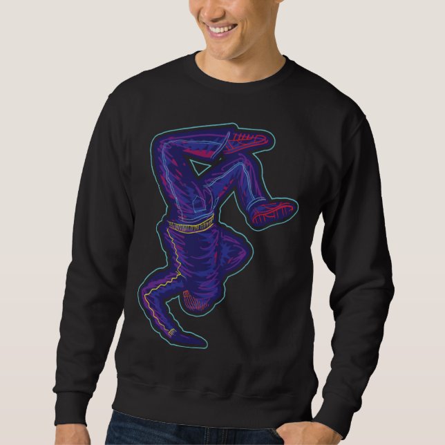 Breakdancing B Boy Hip Hop Dancer Sweatshirt (Vorderseite)