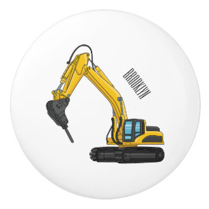 Breaker excavator cartoon illustration keramikknauf