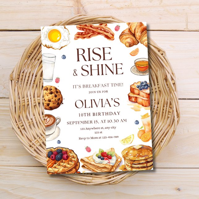 Breakfast Birthday Invitation Brunch Party Kids Einladung (Von Creator hochgeladen)