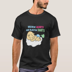 Breakfast Hearts Blastin Furzen Baby Papa Kinderge T-Shirt