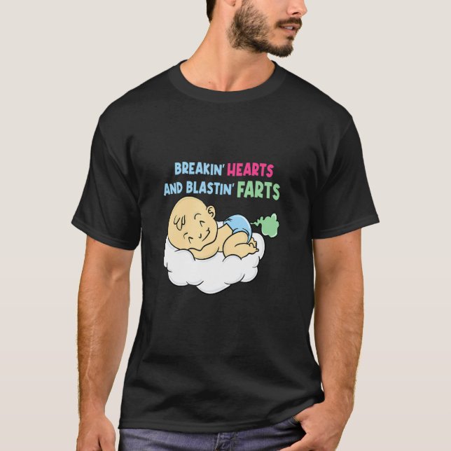 Breakfast Hearts Blastin Furzen Baby Papa Kinderge T-Shirt (Vorderseite)