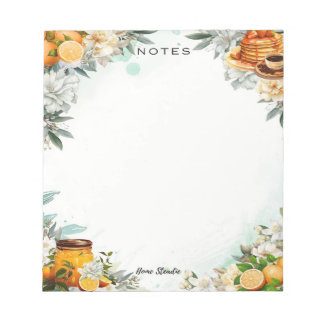 Breakfast in Bed Blank Notepad Notizblock