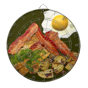 Breakfast Landscape Bacon Eggs Dartscheibe