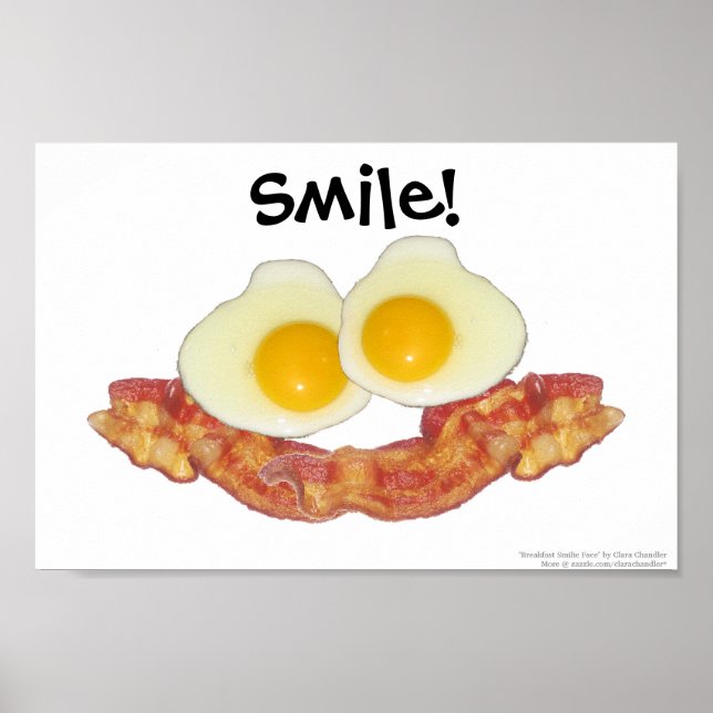Breakfast Smilie Face von Clara Chandler Poster (Vorne)
