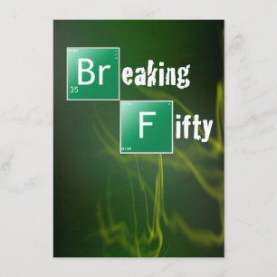 Breaking 50. Geburtstagsparty Einladung