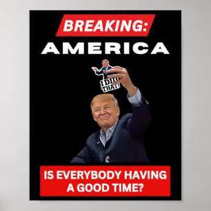 Breaking America Anti-Trump Tarife Hands aus dem J Poster