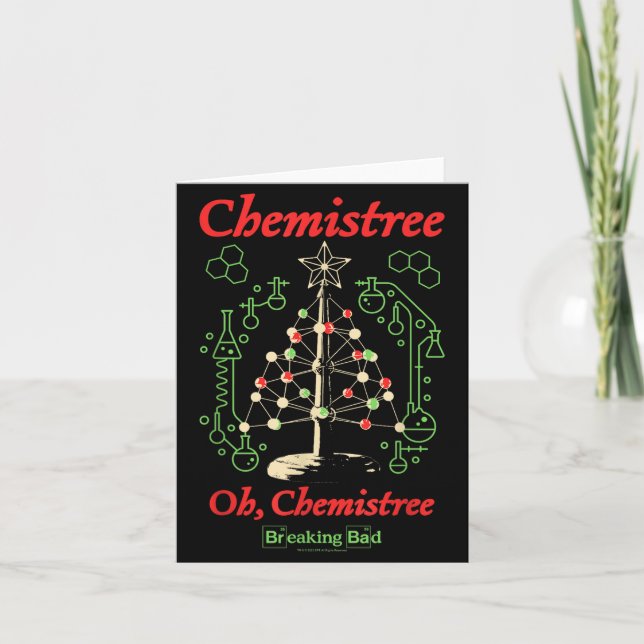 Breaking Bad Oh Chemistree Funny Christmas Science Karte (Vorderseite)