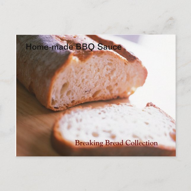 Breaking Brot Zuhause-made GRILLEN Sauce Rezept Postkarte (Vorderseite)