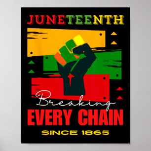 Breaking Every Chain Seit 1865 Juneteenth Freiheit Poster