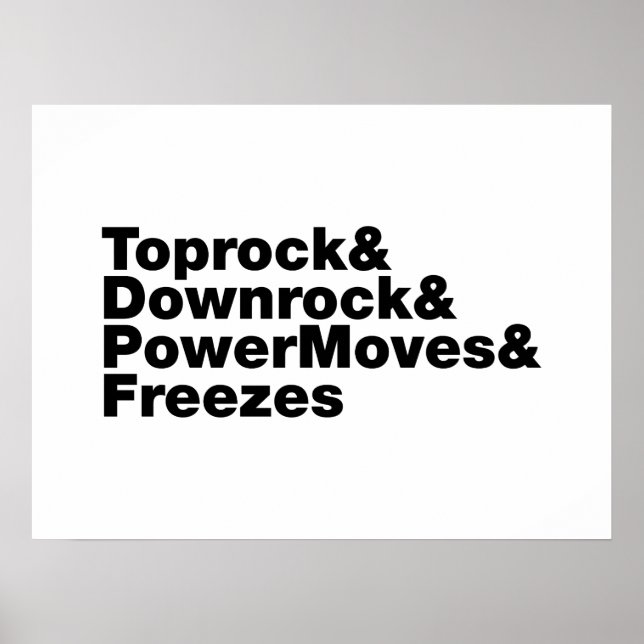 Breaking Moves (Breakdance) Poster (Vorne)