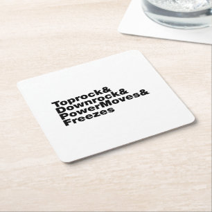 Breaking Moves (Breakdance) Rechteckiger Pappuntersetzer