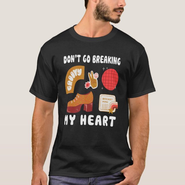 Breaking my Hear Rock Musician 80er und Bo T-Shirt (Vorderseite)