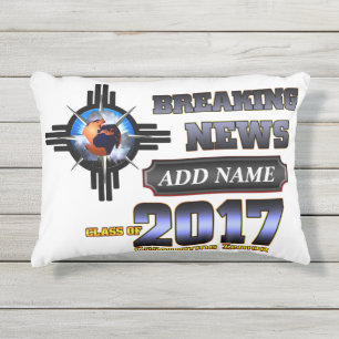 Breaking News Class of 2017 Accent Pillow Kissen Für Draußen