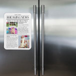 Breaking News Front Page Newspaper 1. Geburtstag Magnet<br><div class="desc">Feiern Sie einen Meilenstein wie kein anderer mit diesem einzigartigen Magneten zum ersten Geburtstag, der einer brandneuen Titelseite ähneln soll. Dieser personalisierte Sake besticht durch bezaubernde Fotos und herzliche Highlights und erfreut sich an Jessica' besonderen Tag voller Liebe und Freude. Ideal für Familie und Freunde, dient es als unvergessliche Geste...</div>