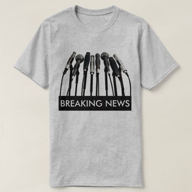 Breaking News Microphone Shirt (Design vorne)