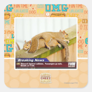 Breaking News Quadratischer Aufkleber