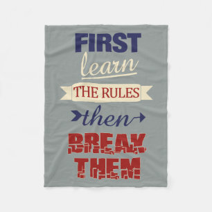 Breaking Rules Vlies-Decke Fleecedecke