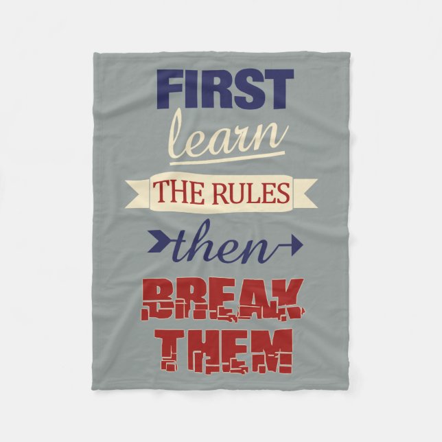 Breaking Rules Vlies-Decke Fleecedecke (Vorderseite)