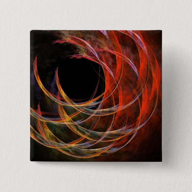 Breaking the Circle Abstrakt Art Button (quadratis (Vorderseite)