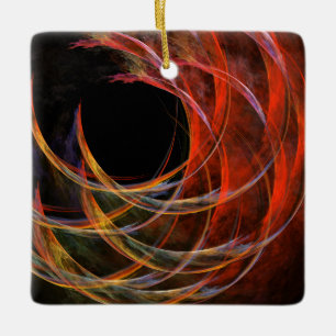 Breaking the Circle Abstrakt Art Square Ornament
