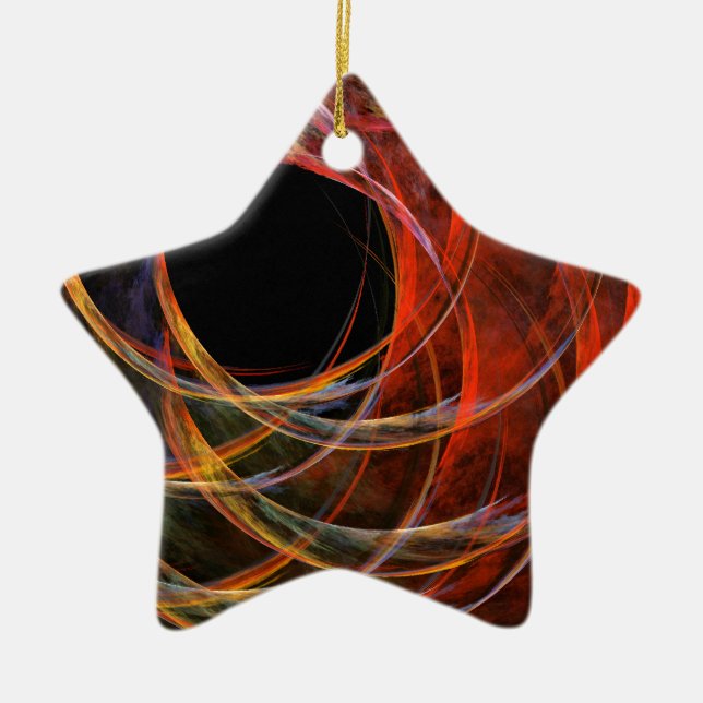 Breaking the Circle Abstrakt Art Star Ornament (Vorne)