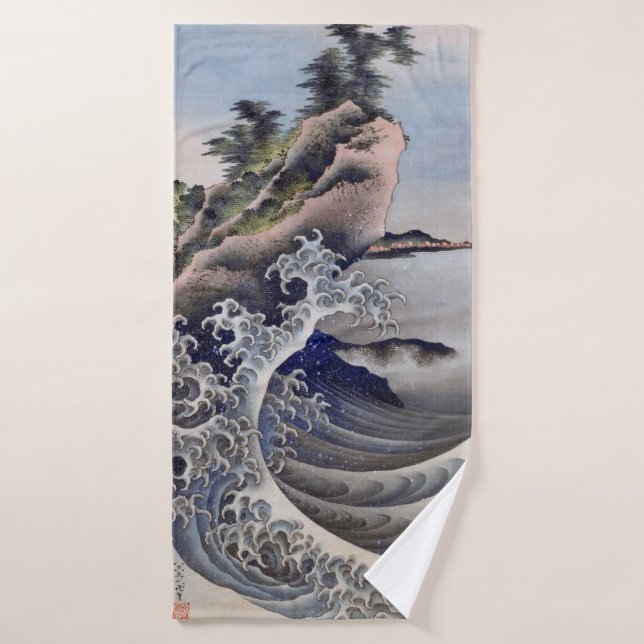 Breaking Waves, Hokusai Badehandtuch (Badehandtuch)