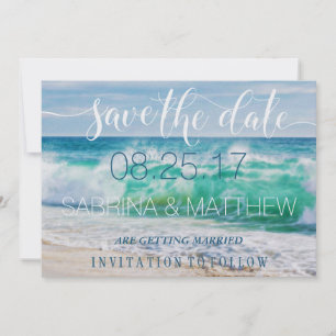 Breaking Waves Zielort Strand Save the Date Einladung