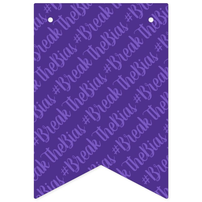 #BreakTheBias Internationaler Frauentag Wimpelkette (Sechzehnte Fahne)