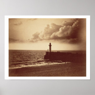 Breakwater at Sete, c.1855 (albumen print from a c Poster