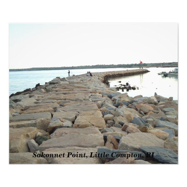 Breakwater, Sakonnet Point, Little Compton, RI Fotodruck (Vorne)