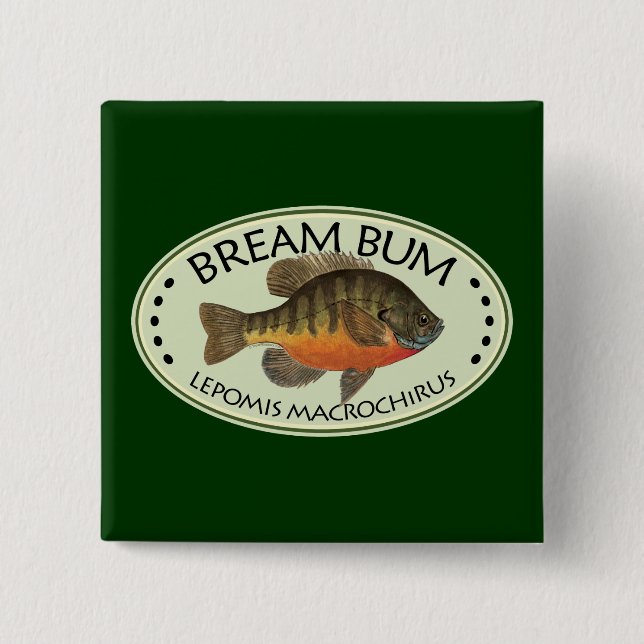 Bream-Bum-Fischerei Button (Vorderseite)