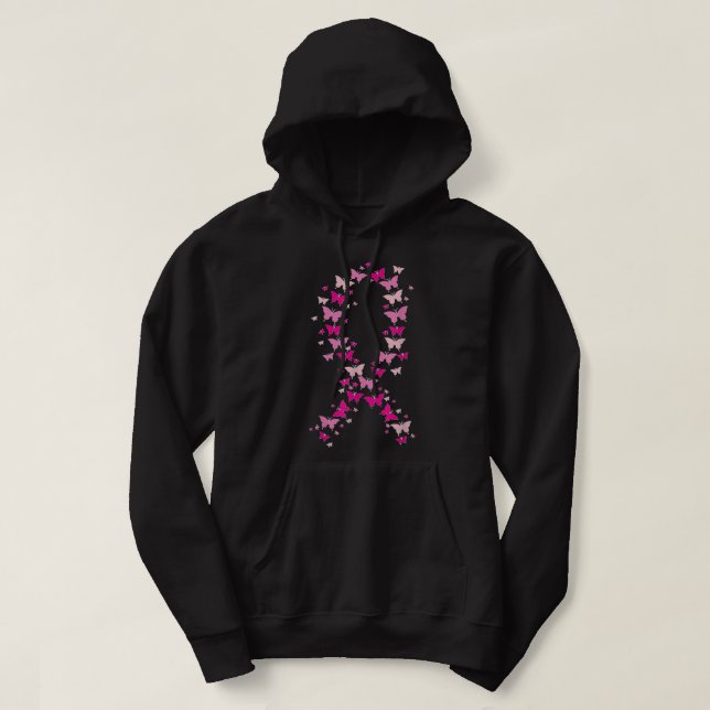 Breas Cancer Awareness Pink Ribbon Hoodie (Design vorne)