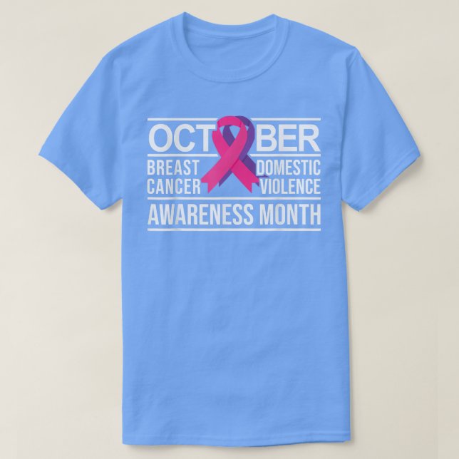 Breast Cancer and Domestic Violence Awareness  T-Shirt (Design vorne)