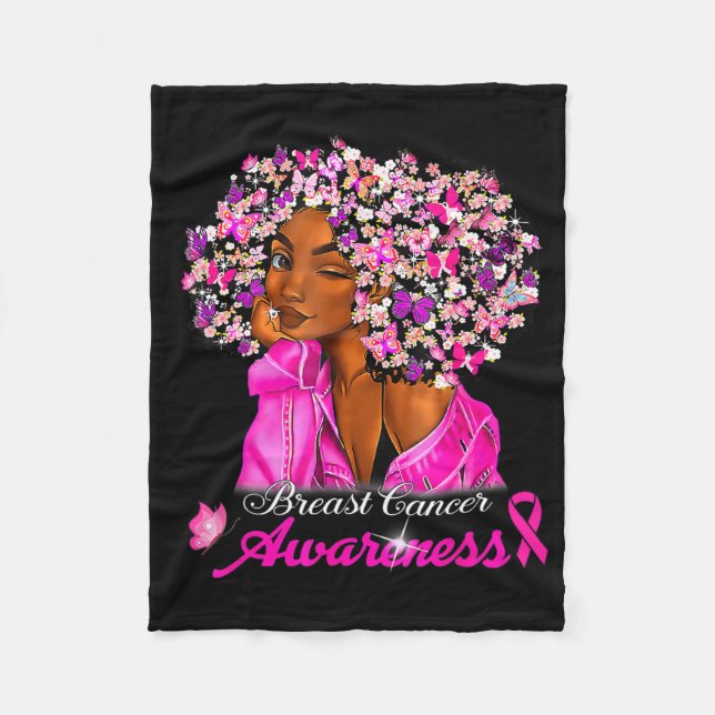 Breast Cancer Awareness African American Women Mel Fleecedecke (Vorderseite)