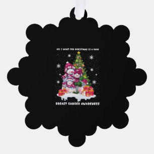 Breast Cancer Awareness Christmas Tree Ornament Karte
