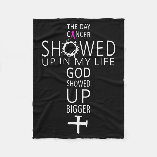 Breast Cancer Awareness God Showed Up Bigger Chris Fleecedecke (Vorderseite)
